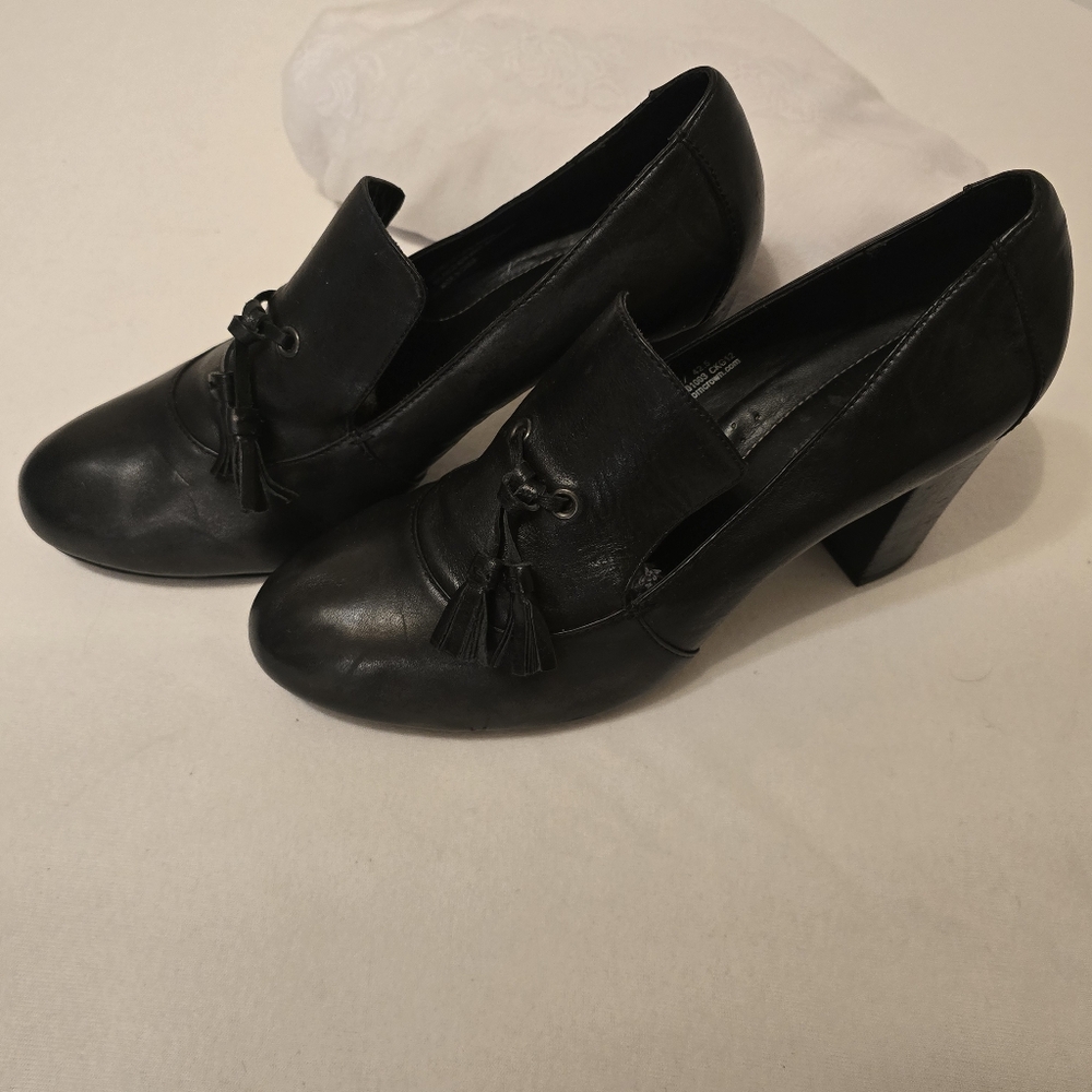 Born Krylin Leather High Heel Loafers-- size 10